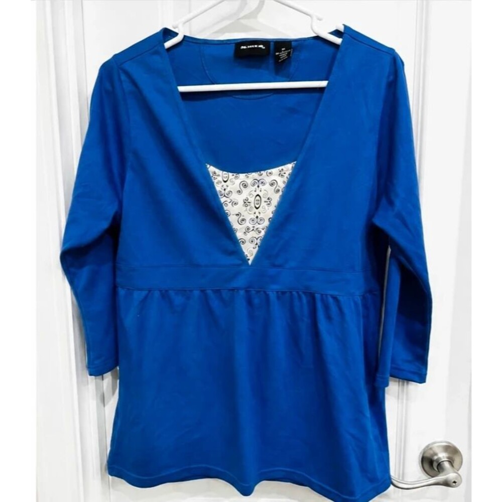 Bolle Women’s Royal Blue Babydoll Tunic Top Size Medium